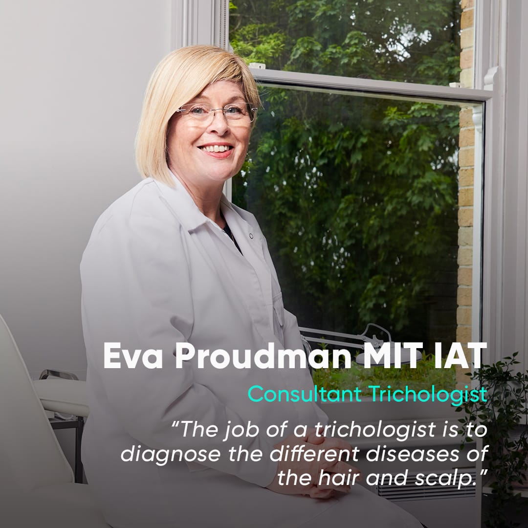 QRUK_HAIR-LOSS-CLINIC_Bespoke_Social_Post_1080x1080_Eva-Intro Eva Proudman FIT IAT